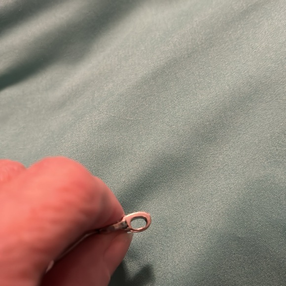 Ladies glamorous cz ss/rhodium pendant, new from QVC diamonique line, 1 &1/4” L - Picture 6 of 8